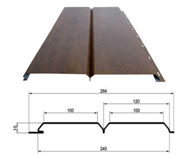 Металлосайдинг Lбрус-15х240