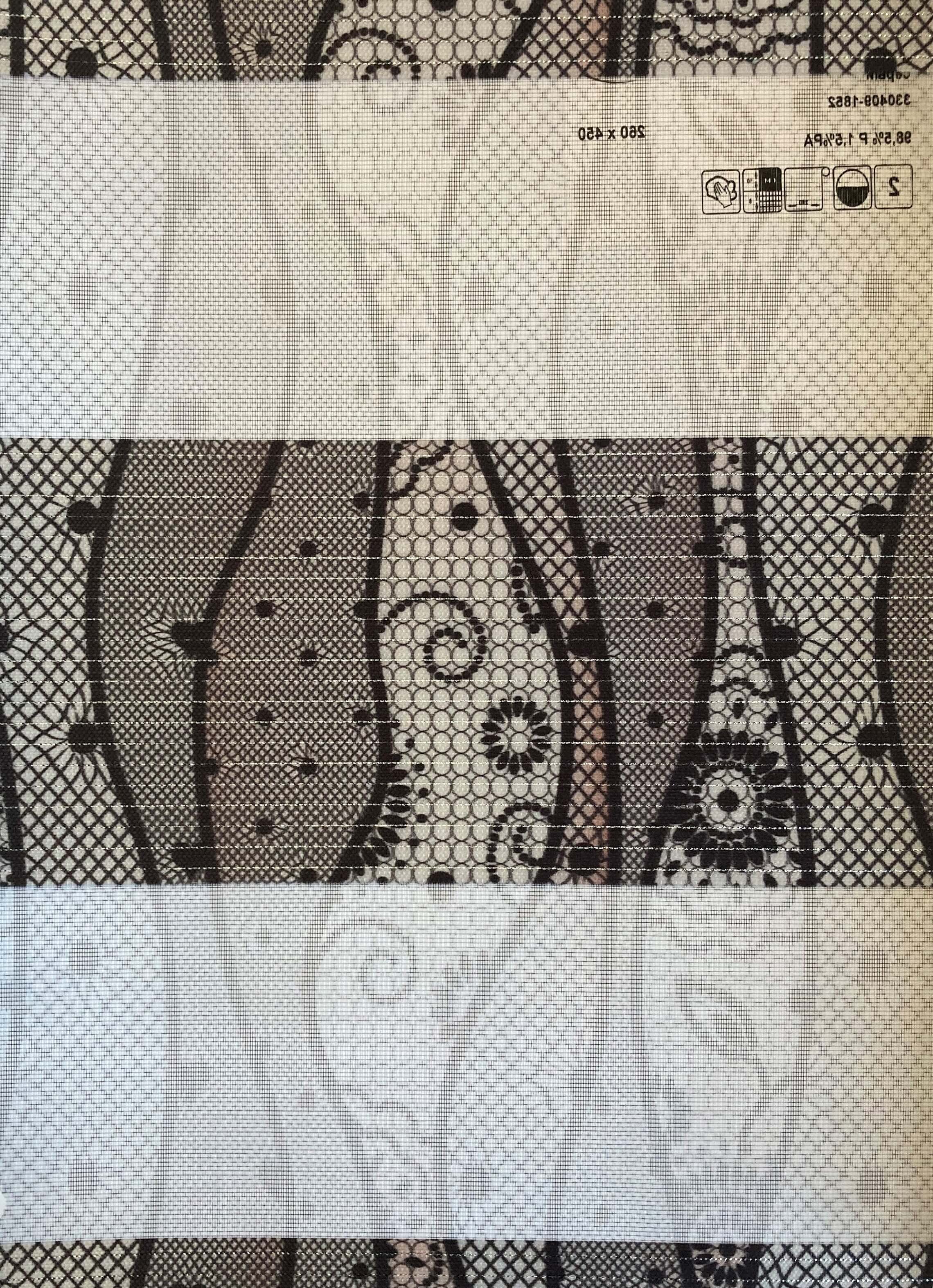 Рулонные шторы зебра КРУЖЕВО